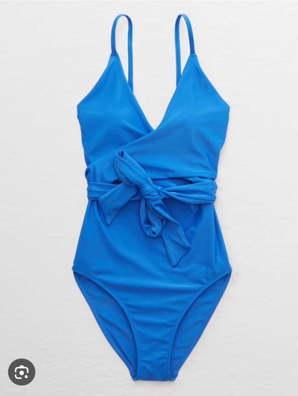 aerie Royal Blue One-Piece Swimsuit with Waist Tie